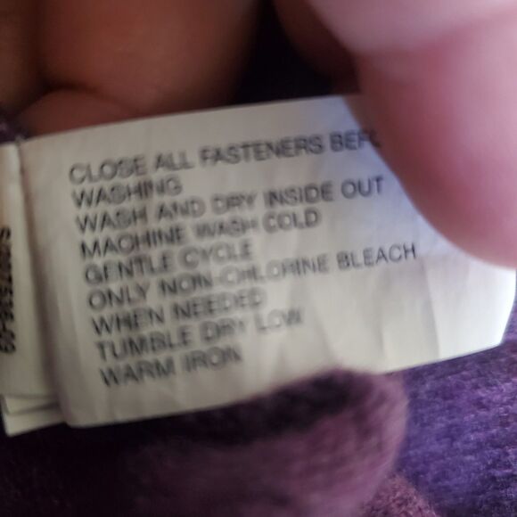 Vintage GAP Cardigan Sz S Cotton Nylon Acrylic Purple Button Up - Picture 13 of 16